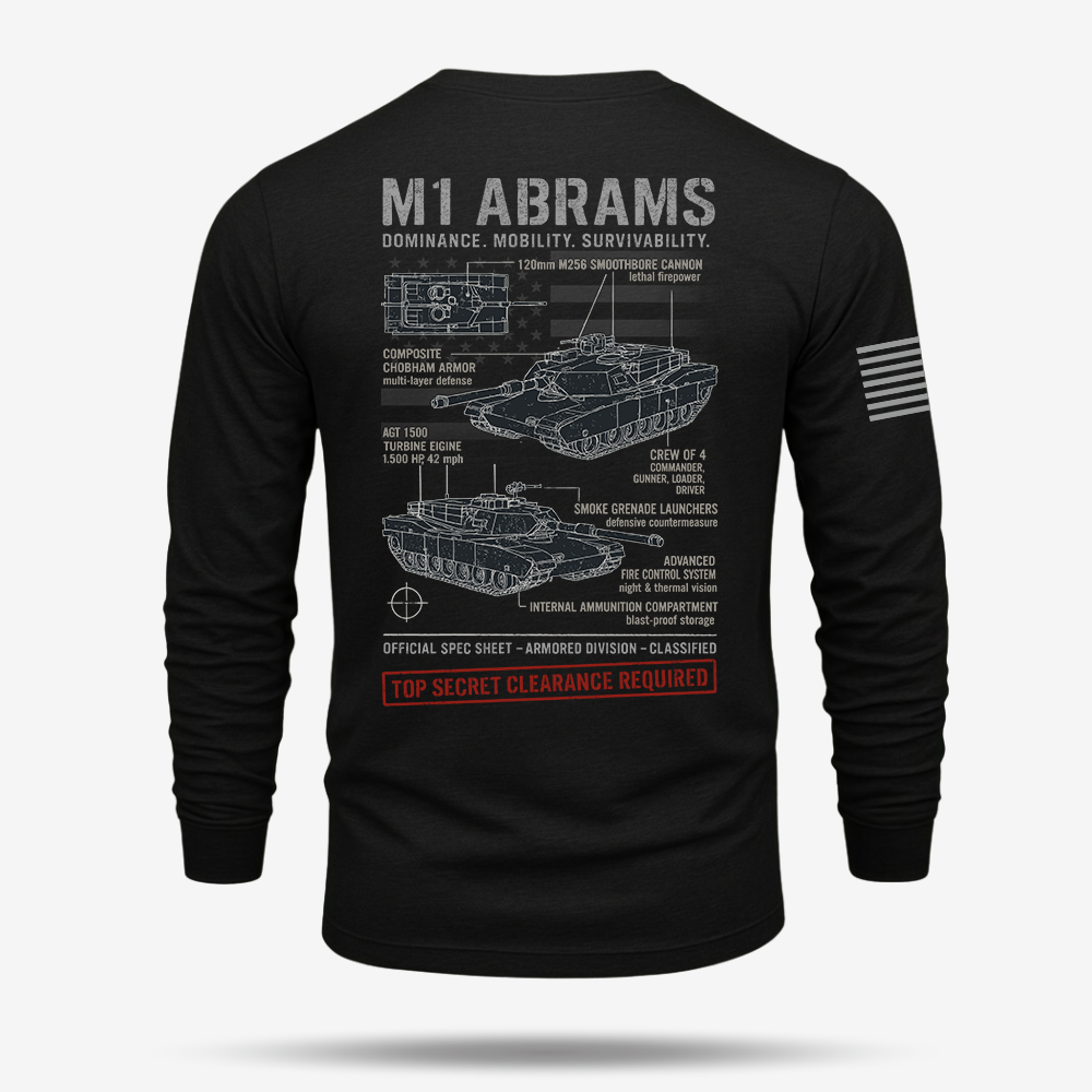 M1 Abrams Schematic Long Sleeve