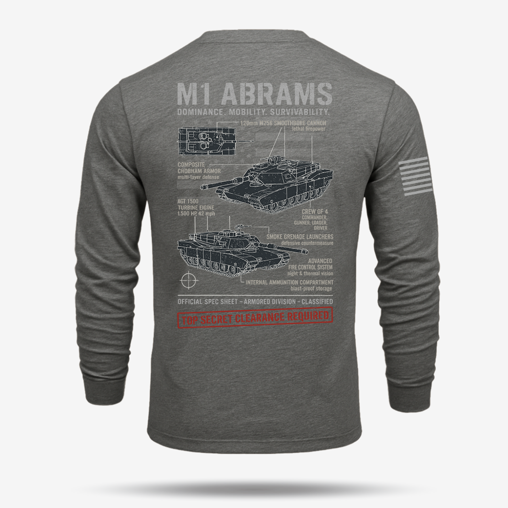 M1 Abrams Schematic Long Sleeve