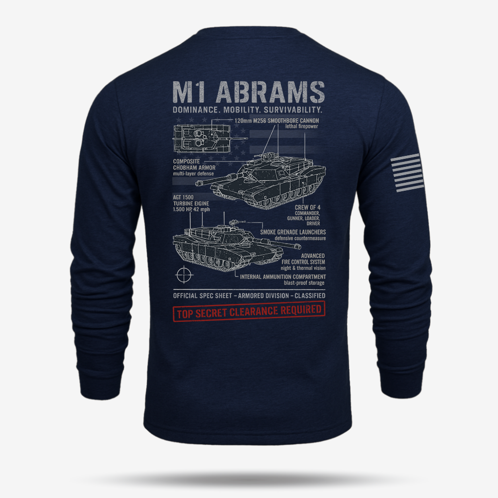 M1 Abrams Schematic Long Sleeve