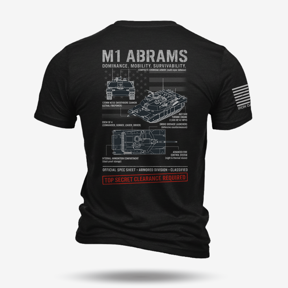 M1 Abrams Schematic T Shirt