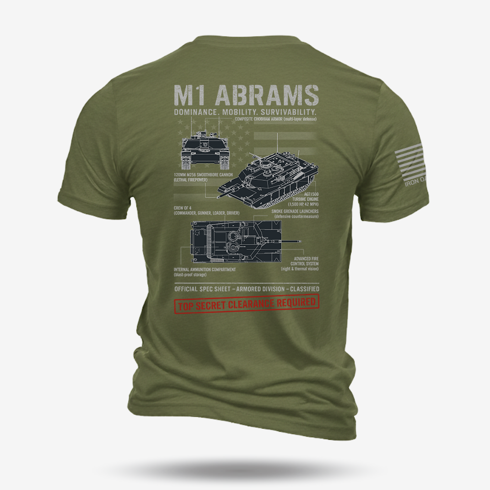M1 Abrams Schematic T Shirt