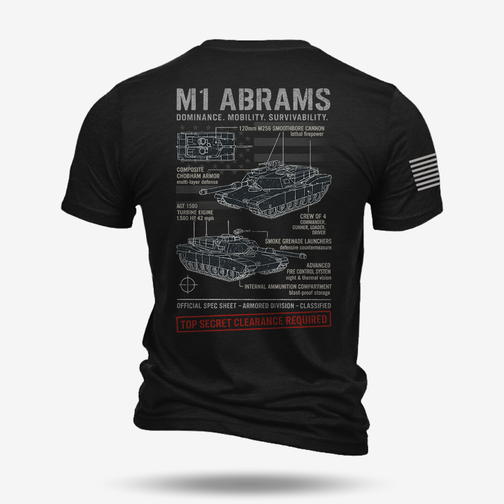 M1 Abrams Schematic T Shirt