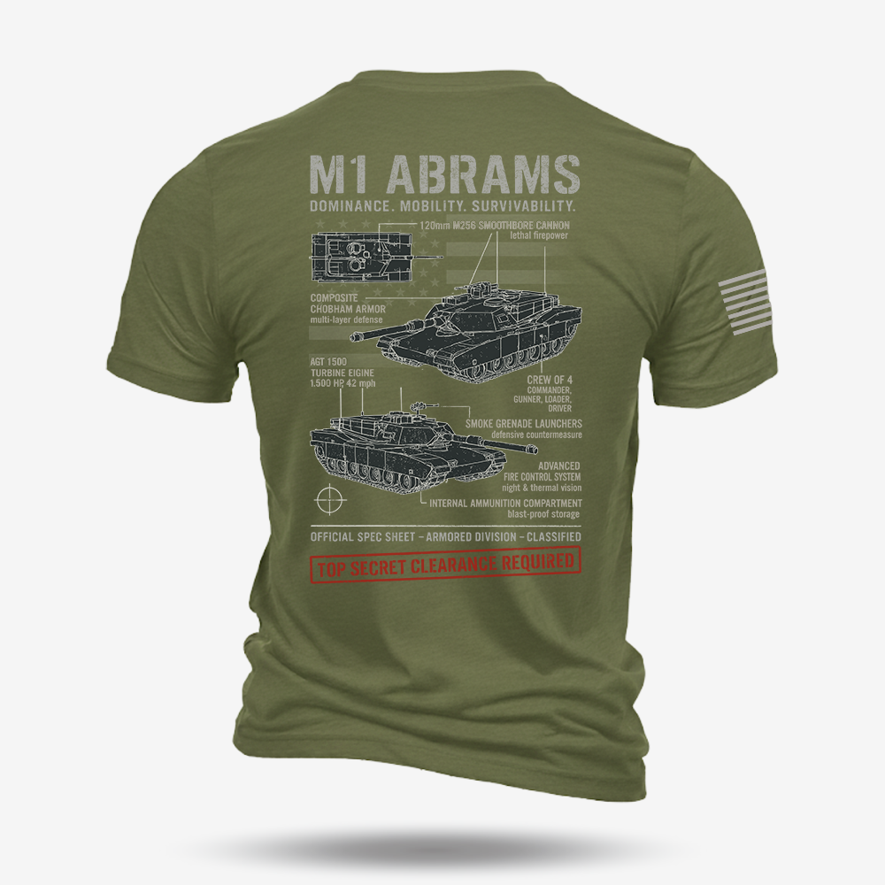 M1 Abrams Schematic T Shirt