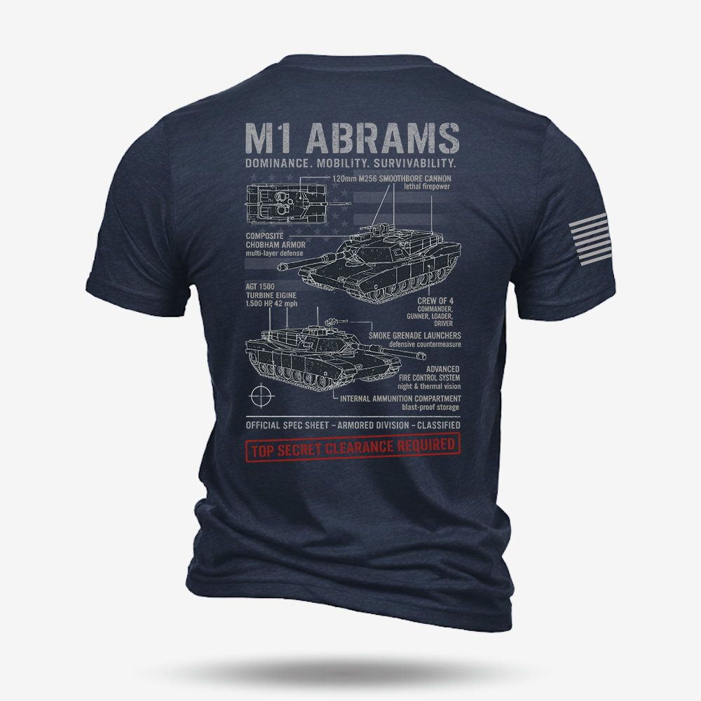 M1 Abrams Schematic T Shirt