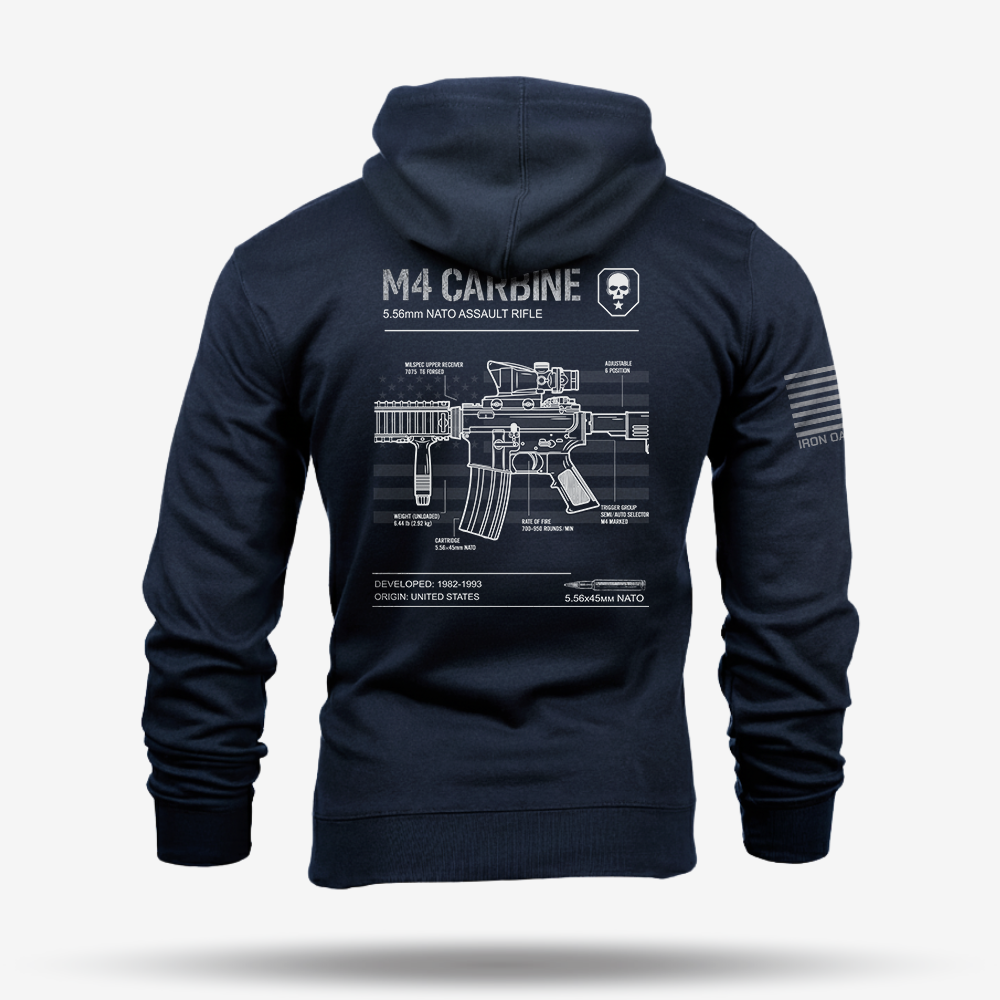 M4 Carbine Schematic Hoodie