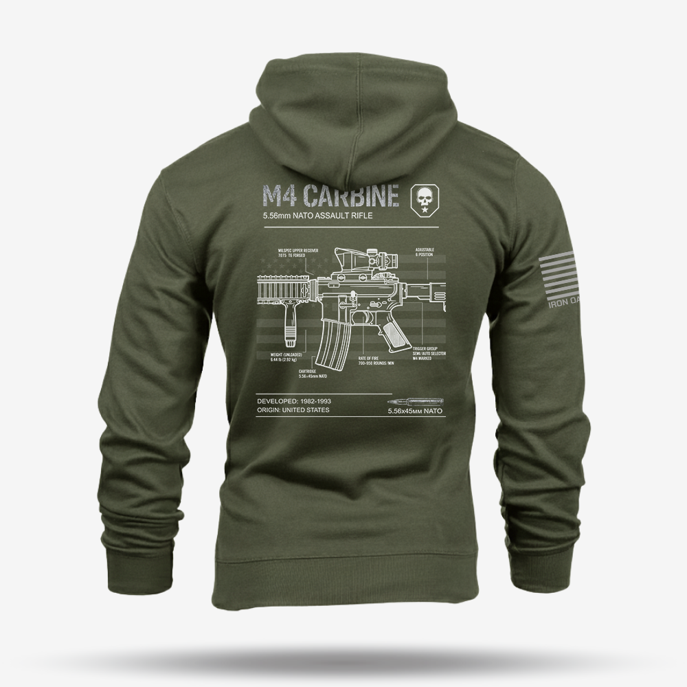 M4 Carbine Schematic Hoodie