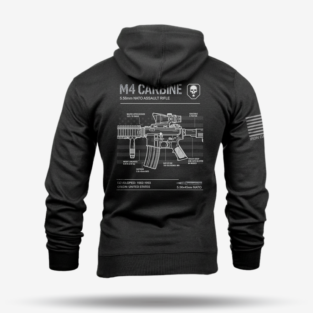 M4 Carbine Schematic Hoodie