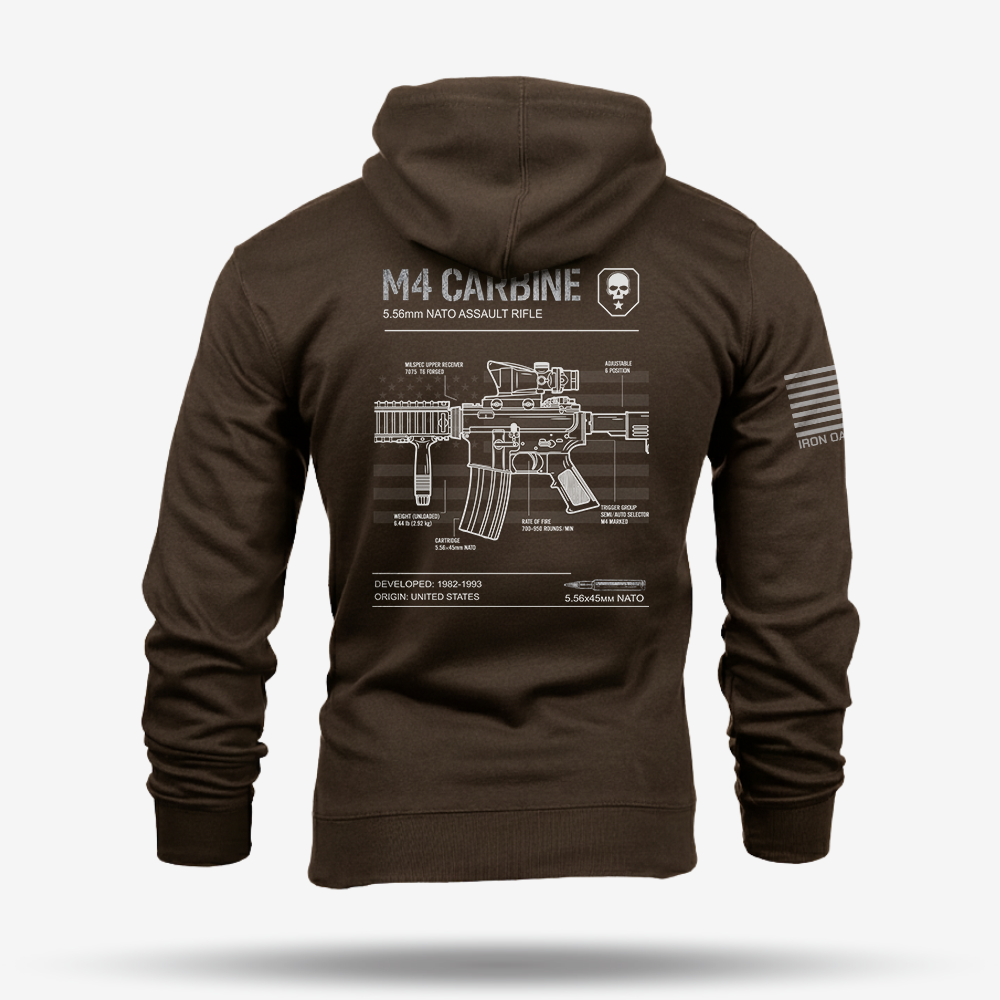 M4 Carbine Schematic Hoodie
