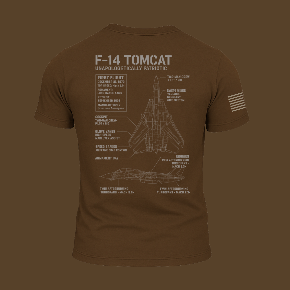 F-14 Tomcat Schematic T Shirt