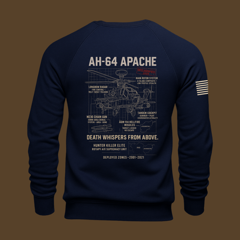 AH-64 Apache Schematic Sweatshirt