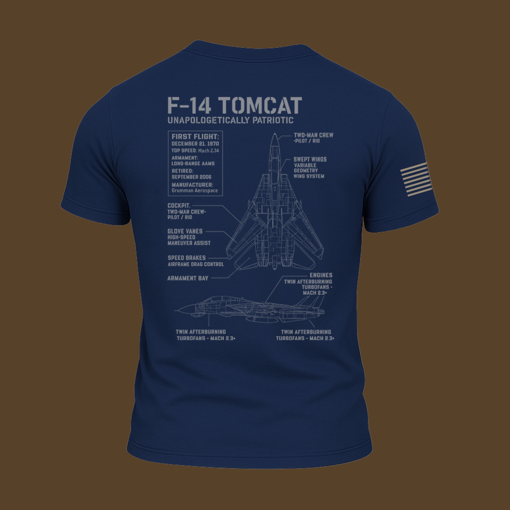 F-14 Tomcat Schematic T Shirt
