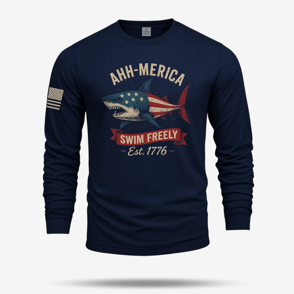 Ahh Merica Swim Freely Long Sleeve