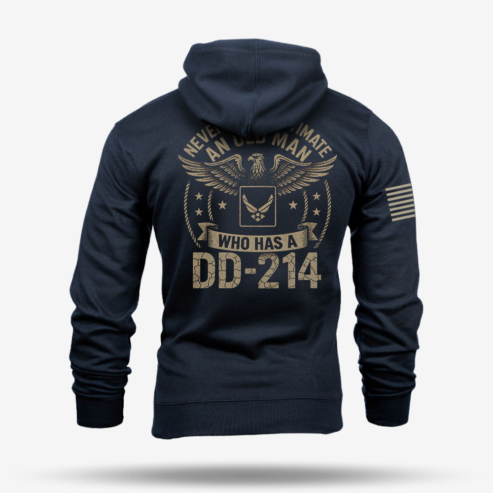 Never Underestimate An Old Man Us Air Force Veteran Hoodie