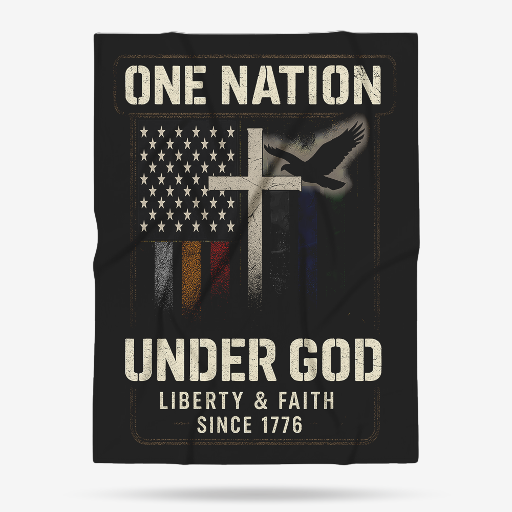 One Nation Under God Sherpa Blanket