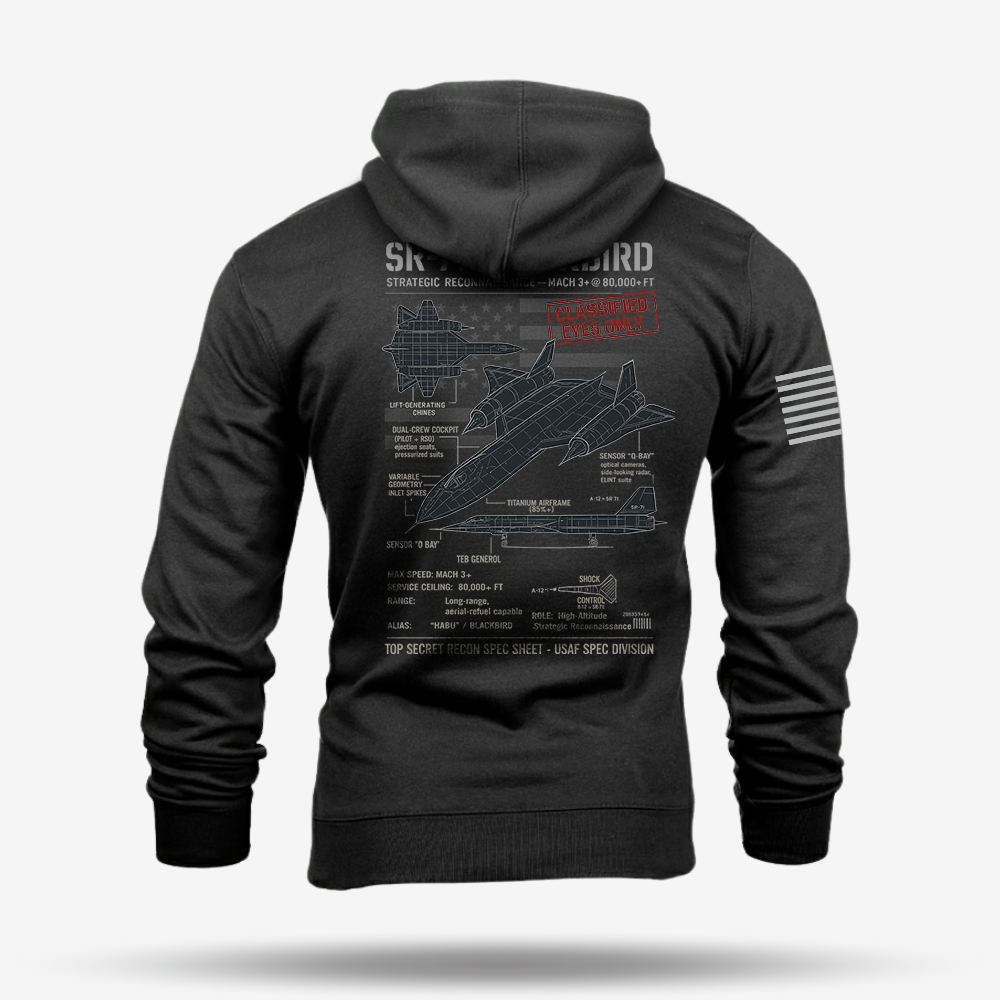 SR-71 Blackbird Schematic Hoodie