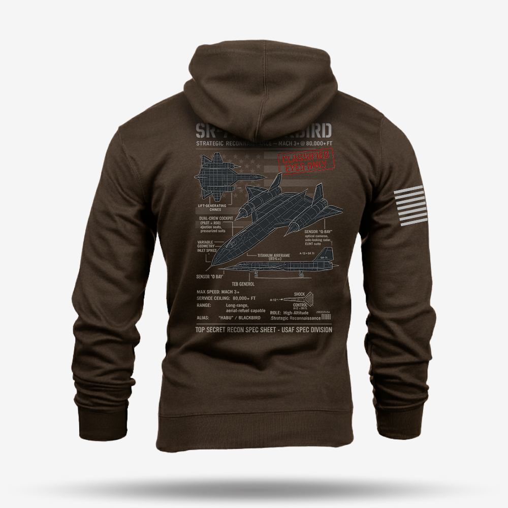 SR-71 Blackbird Schematic Hoodie