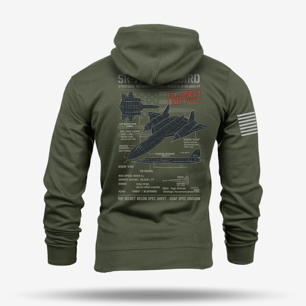 SR-71 Blackbird Schematic Hoodie