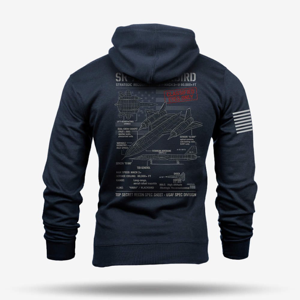 SR-71 Blackbird Schematic Hoodie