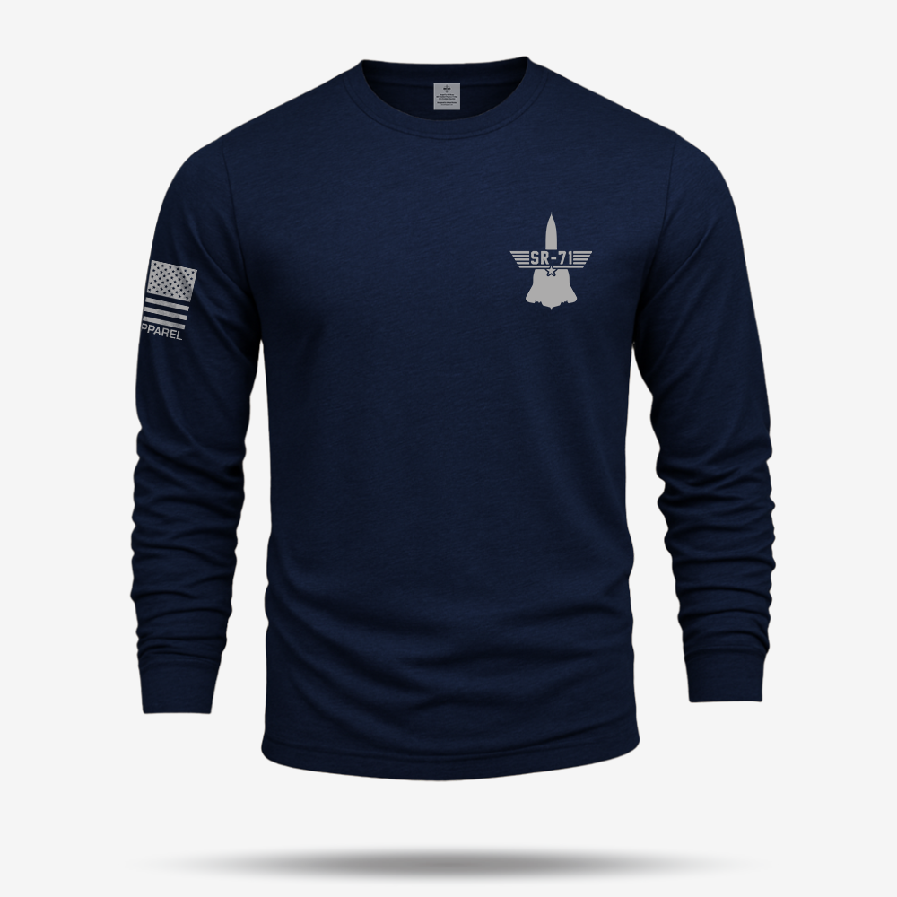 SR-71 Blackbird Schematic Long Sleeve