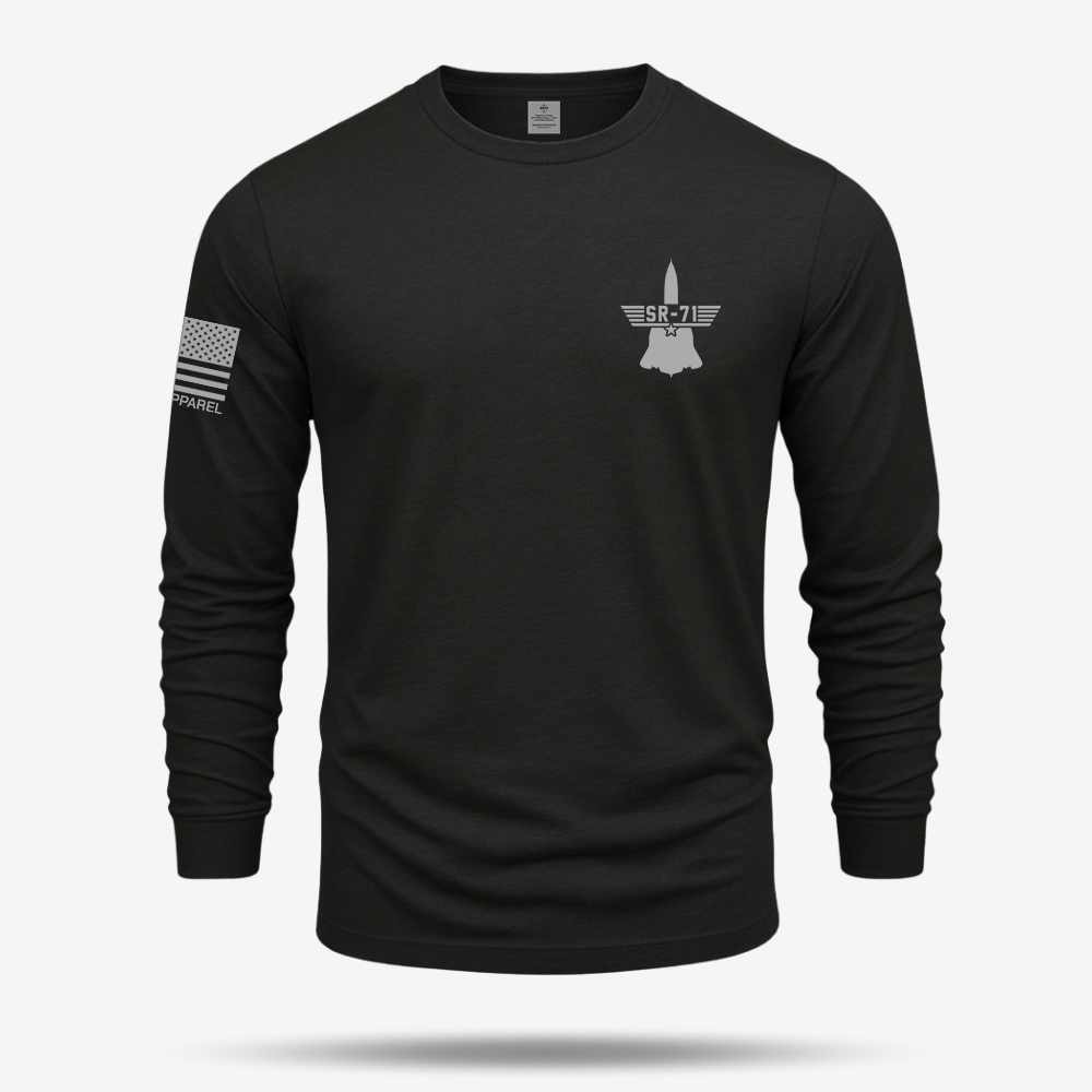SR-71 Blackbird Schematic Long Sleeve