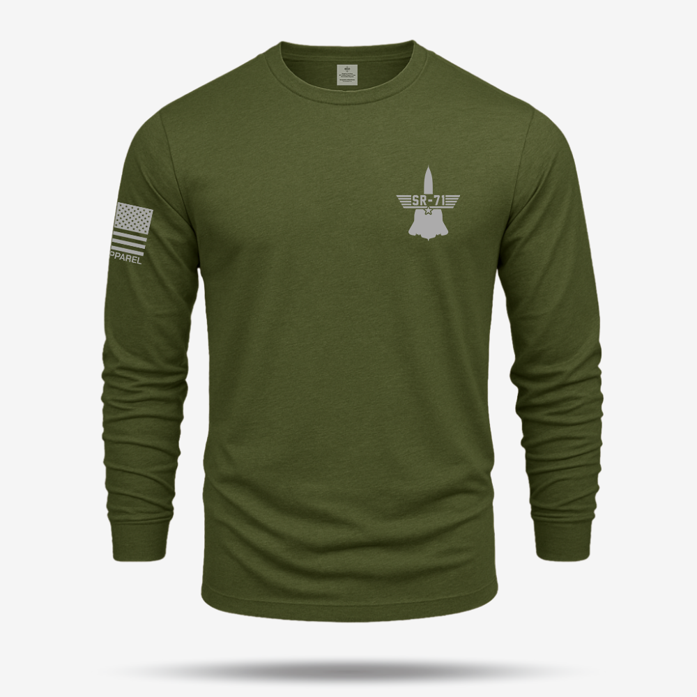 SR-71 Blackbird Schematic Long Sleeve