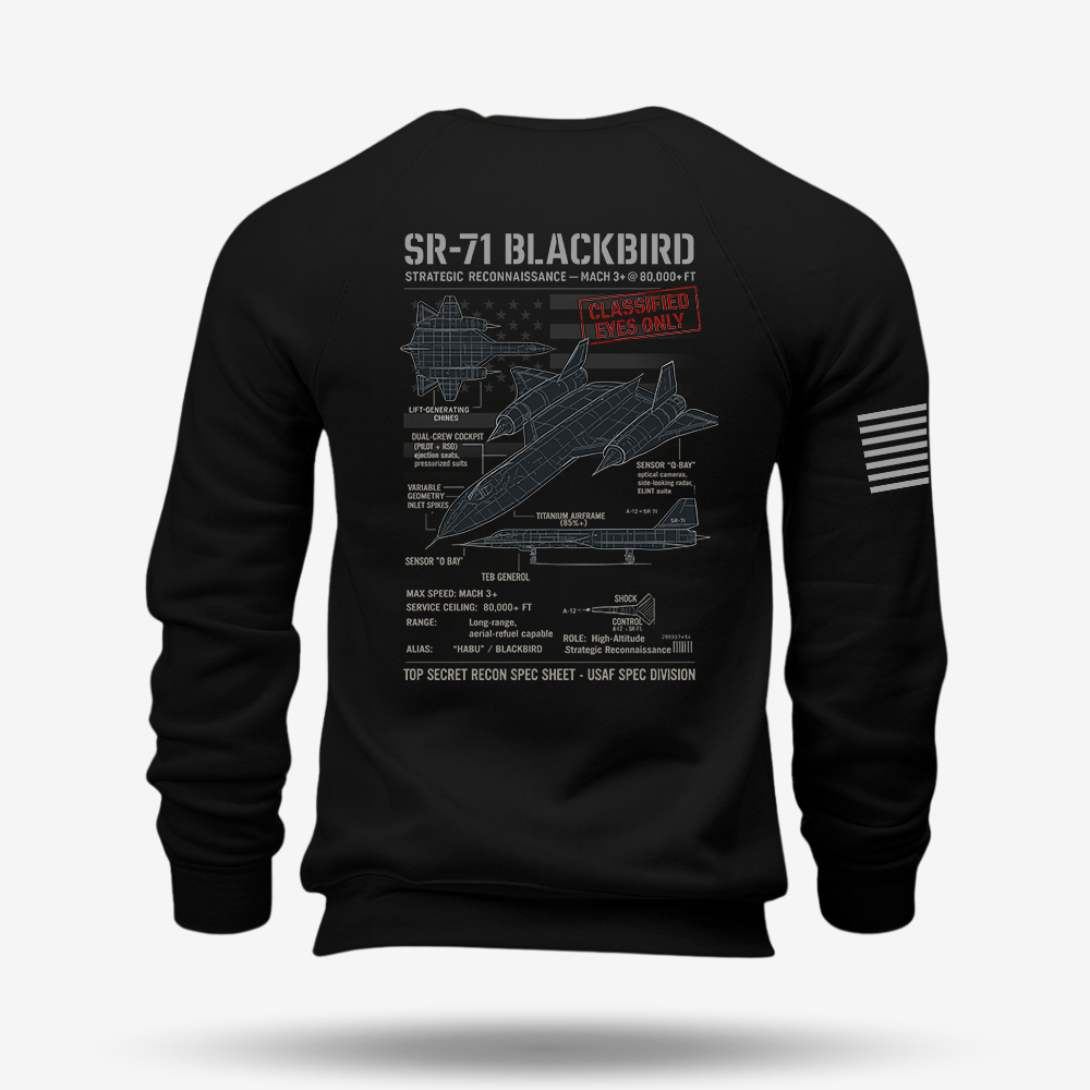 SR-71 Blackbird Schematic Sweatshirt