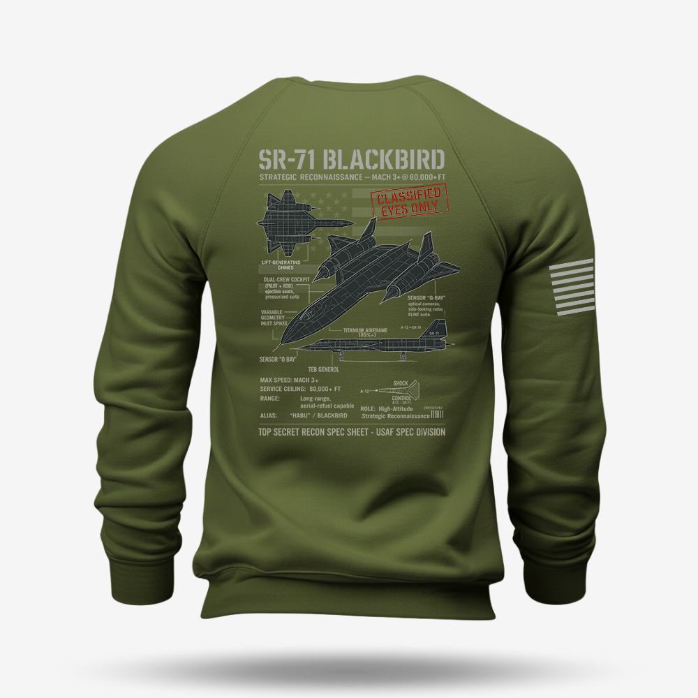 SR-71 Blackbird Schematic Sweatshirt