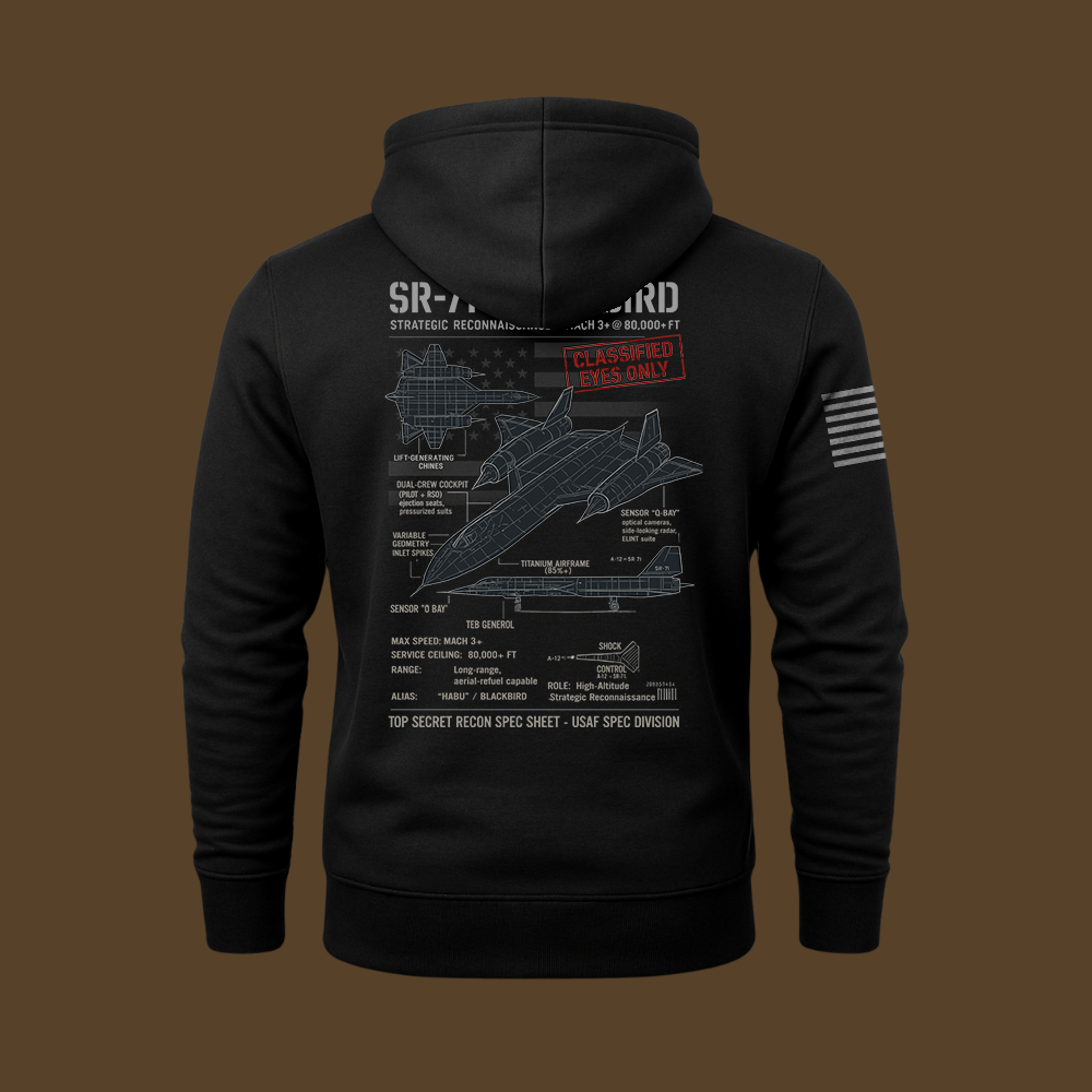 SR-71 Blackbird Schematic Hoodie