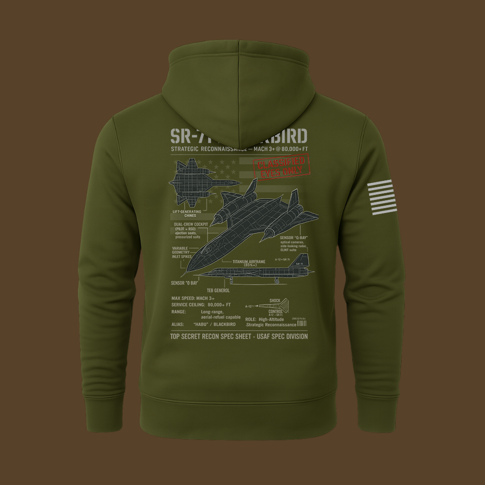 SR-71 Blackbird Schematic Hoodie