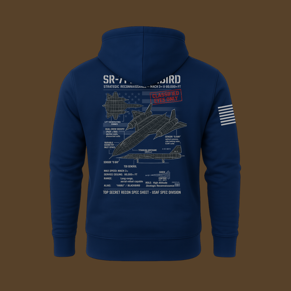 SR-71 Blackbird Schematic Hoodie