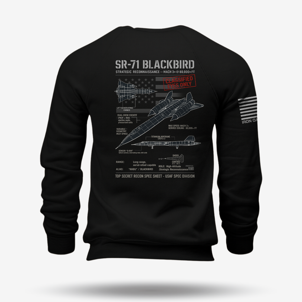 SR-71 Blackbird Schematic Sweatshirt
