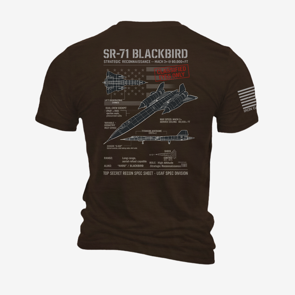 SR-71 Blackbird Schematic T Shirt