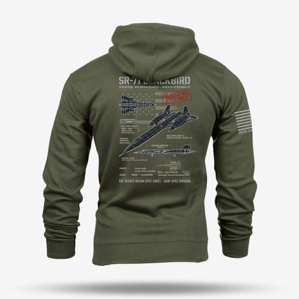 SR-71 Blackbird Schematic Hoodie