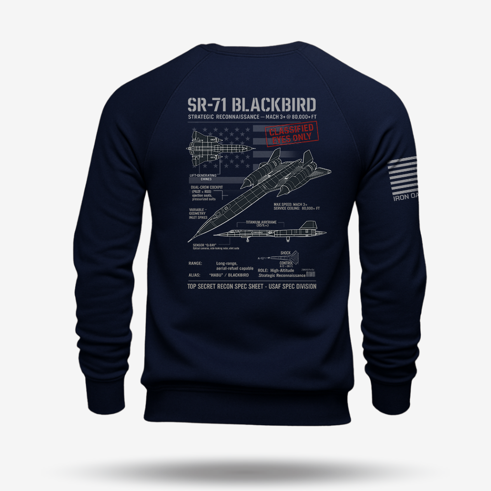 SR-71 Blackbird Schematic Sweatshirt