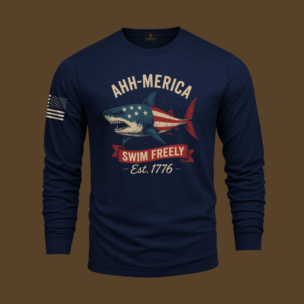 Ahh Merica Swim Freely Long Sleeve