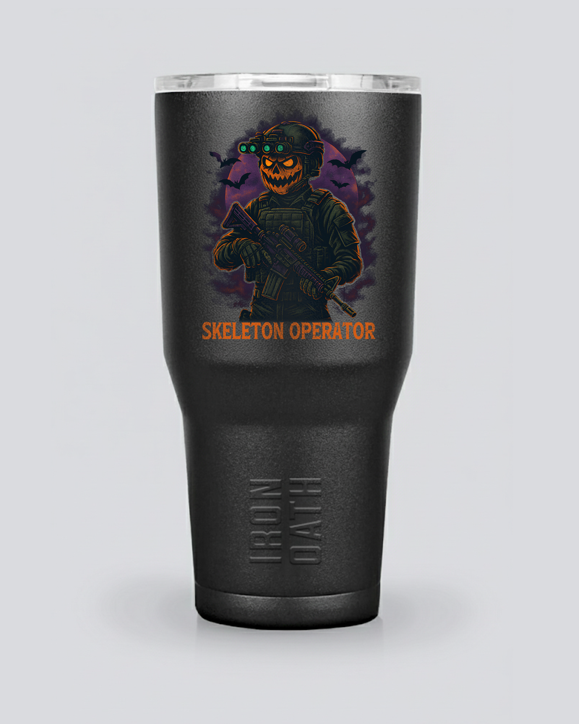 Skeleton Operator Iron Oath Tumbler