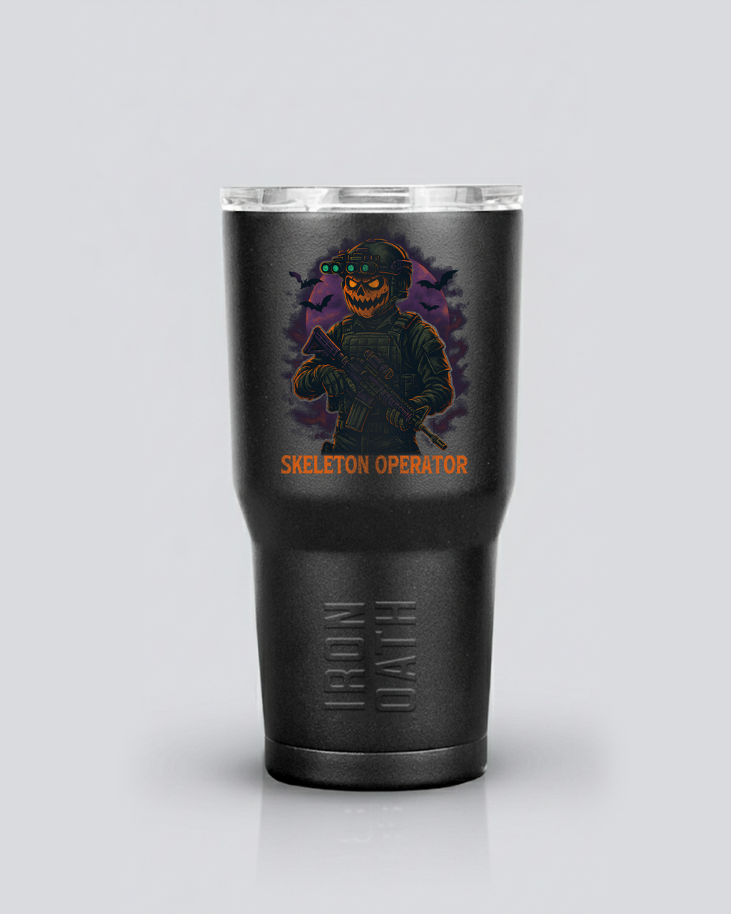 Skeleton Operator Iron Oath Tumbler