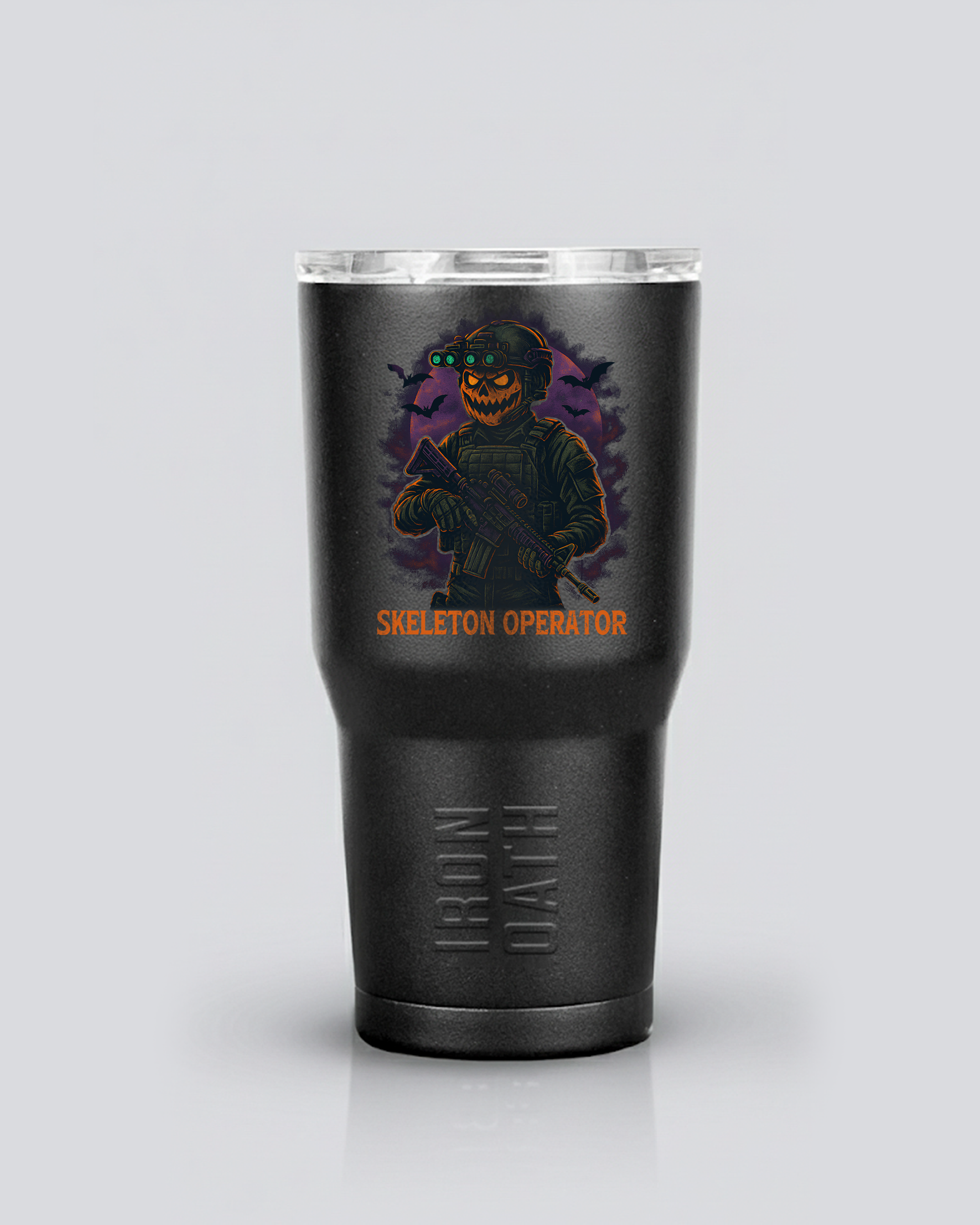 Skeleton Operator Iron Oath Tumbler
