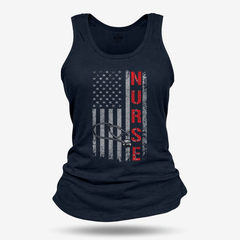 Stethoscope Flag Women's Racerback Tank