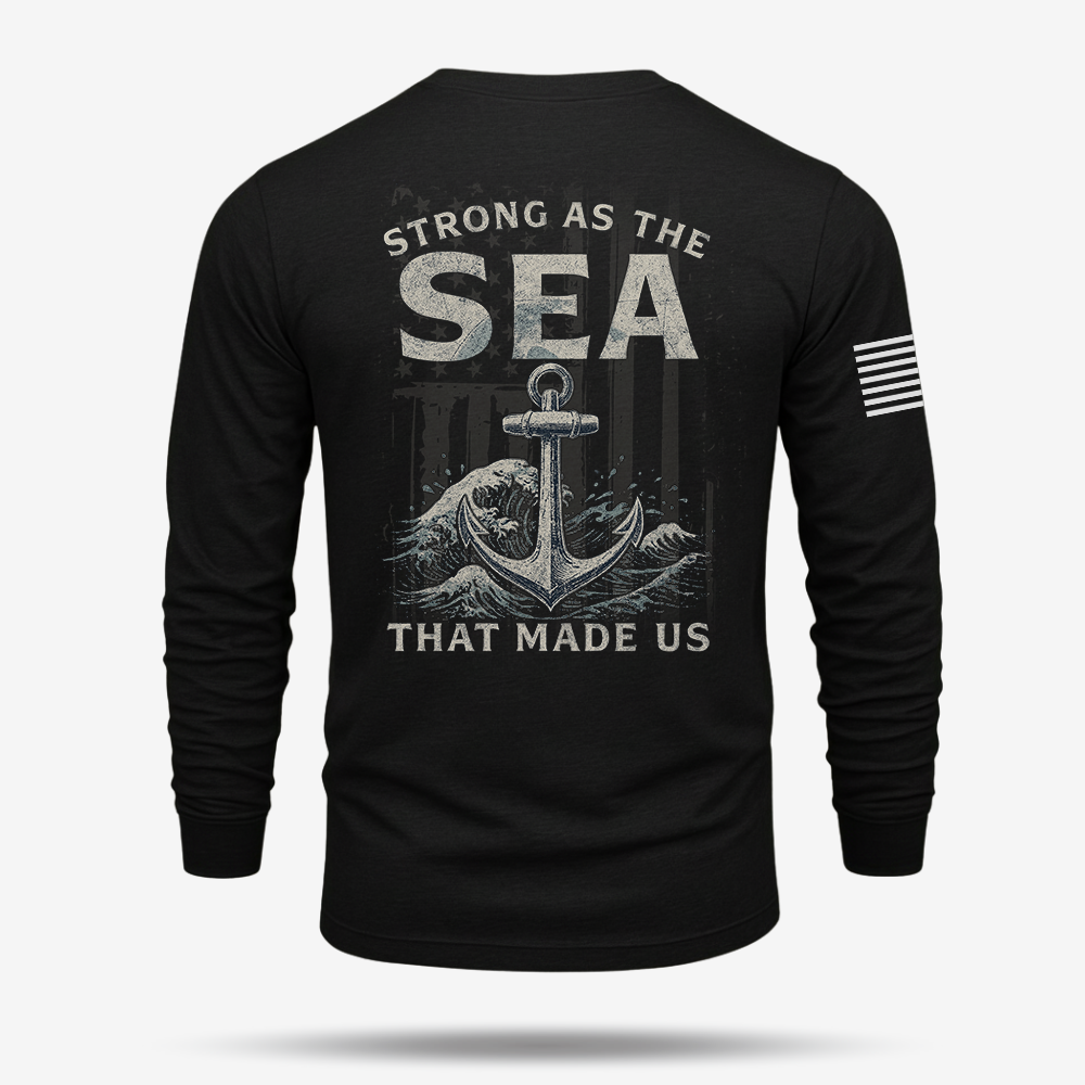 Strong As The Sea – Navy Heritage Long Sleeve
