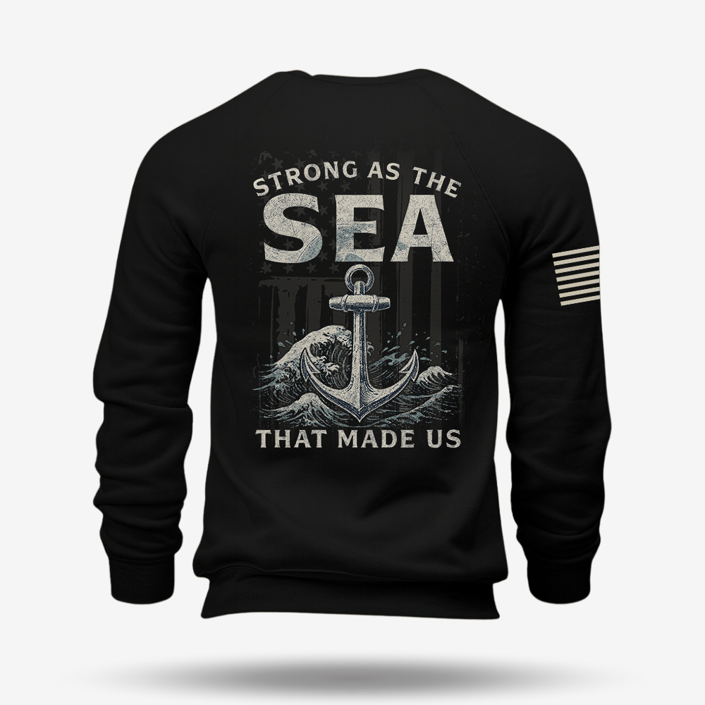 Strong As The Sea – Navy Heritage Sweatshirt
