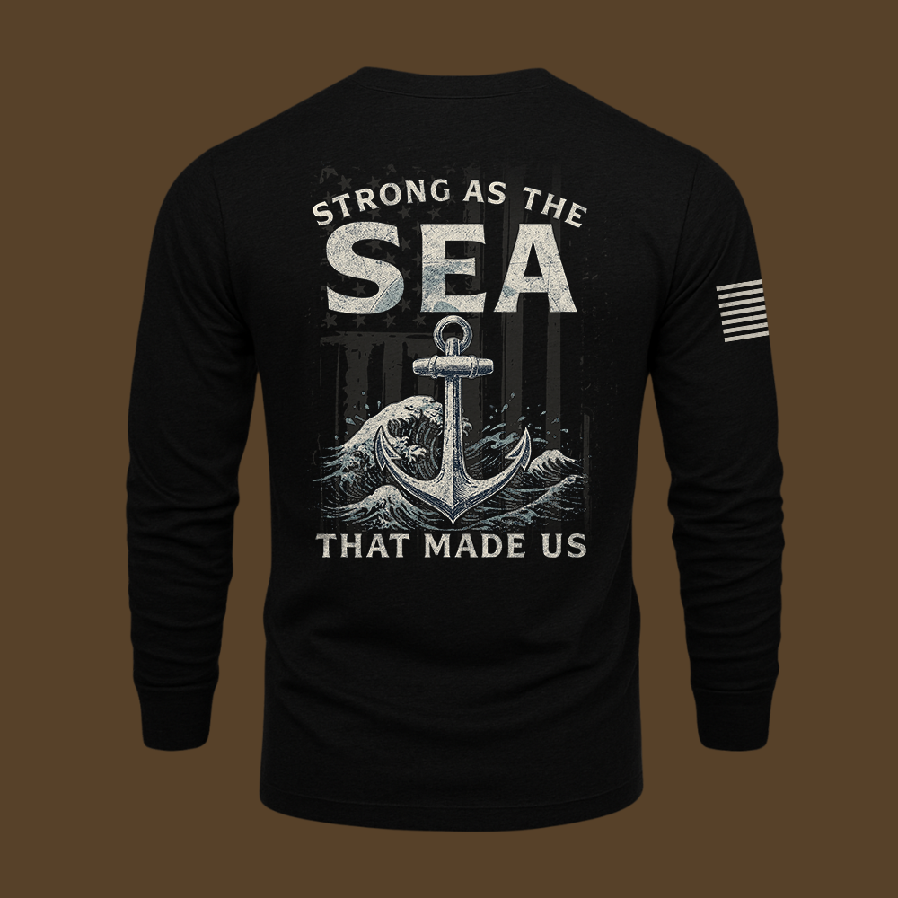 Strong As The Sea – Navy Heritage Long Sleeve