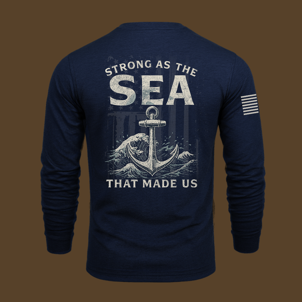 Strong As The Sea – Navy Heritage Long Sleeve