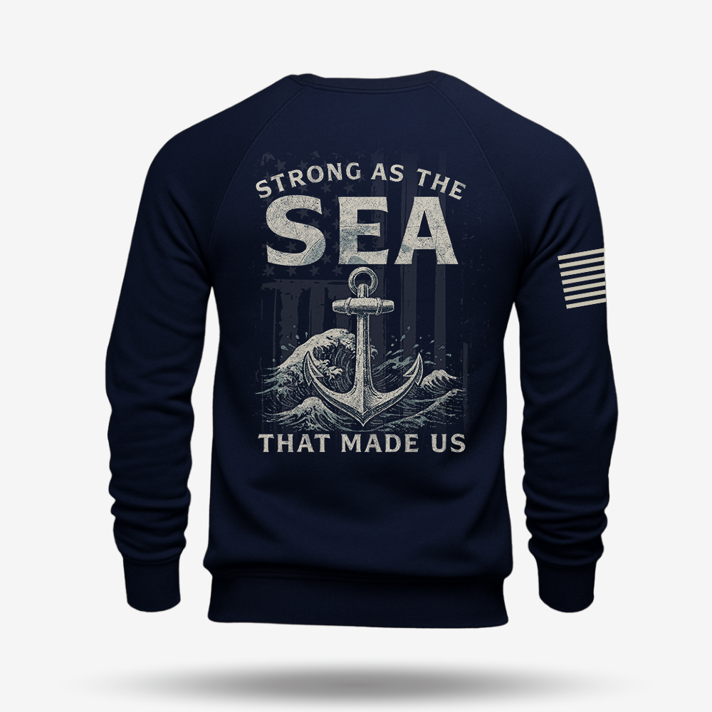 Strong As The Sea – Navy Heritage Sweatshirt