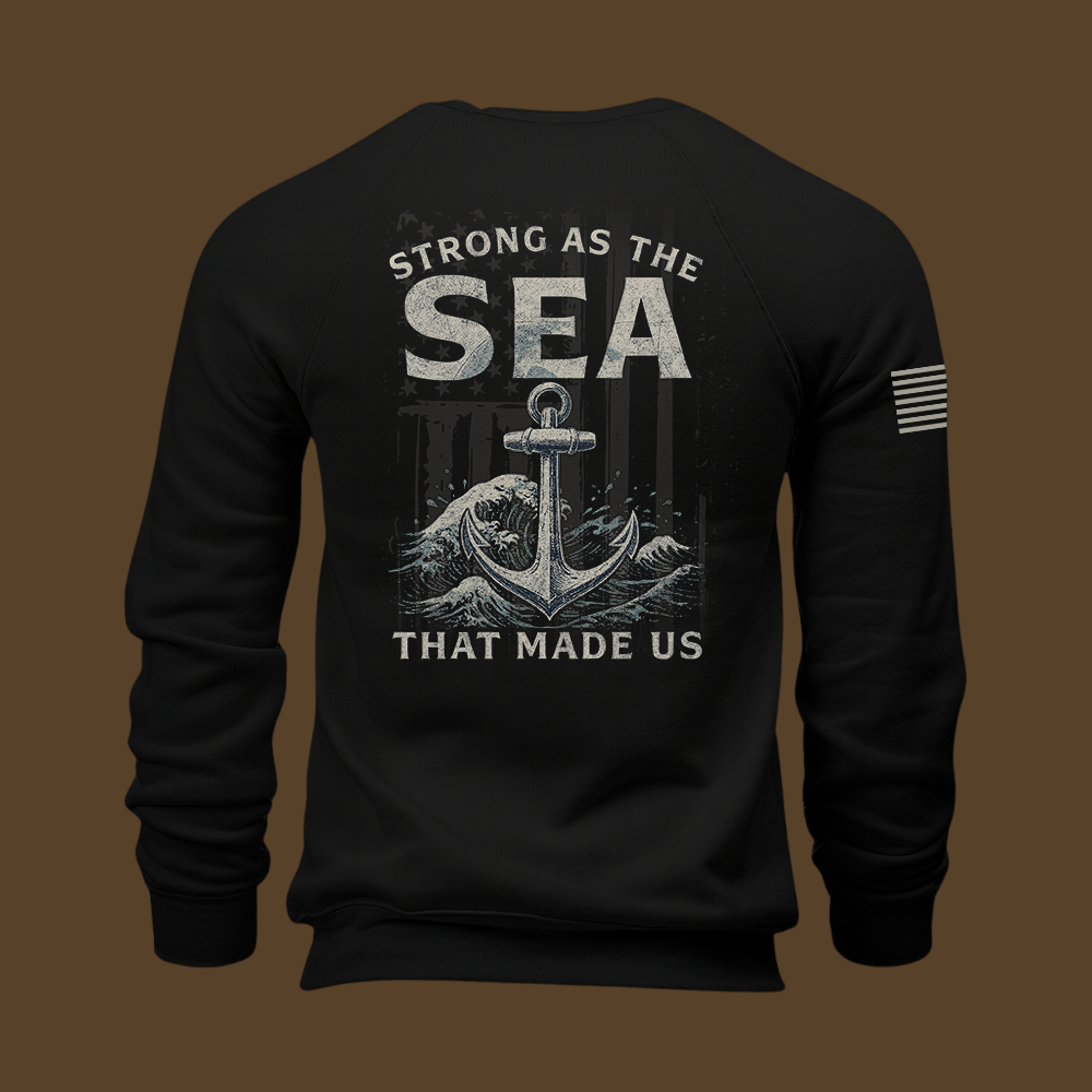 Strong As The Sea – Navy Heritage Sweatshirt