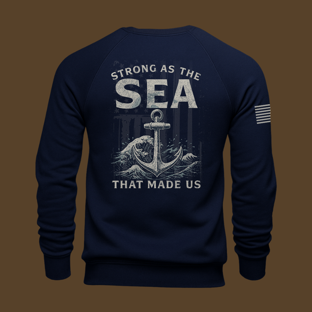 Strong As The Sea – Navy Heritage Sweatshirt