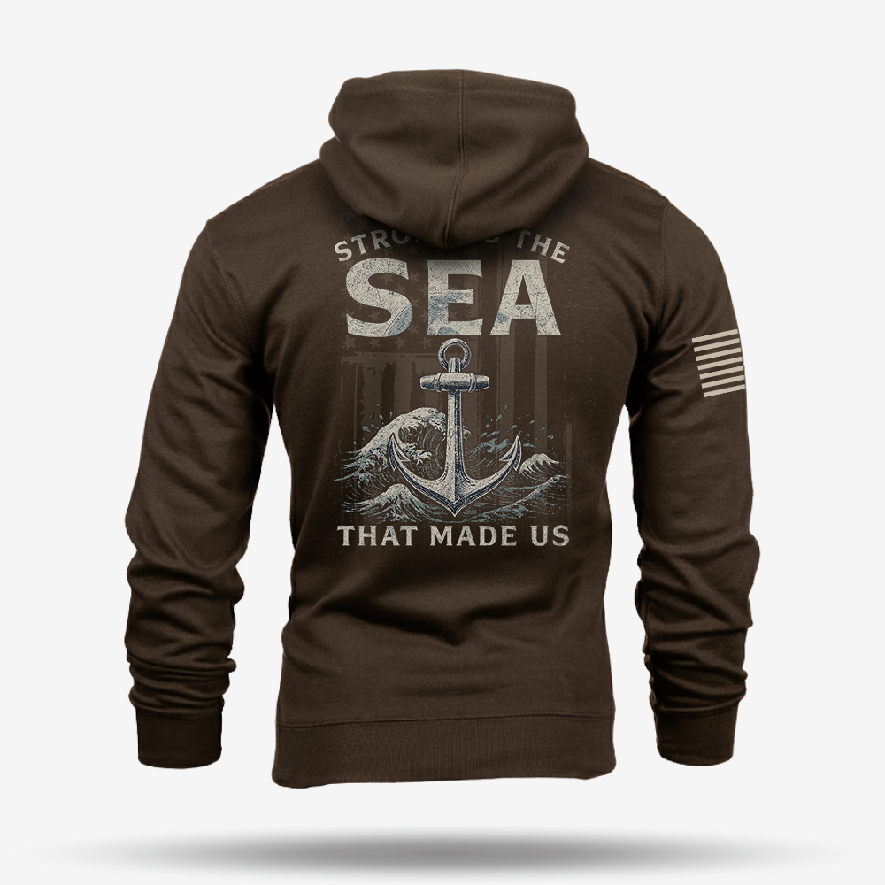 Strong As The Sea – Navy Heritage Hoodie