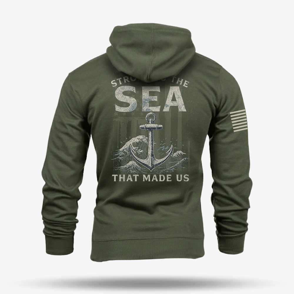 Strong As The Sea – Navy Heritage Hoodie