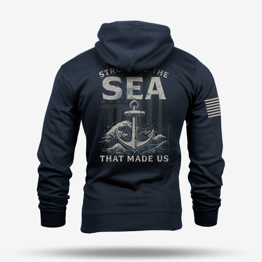 Strong As The Sea – Navy Heritage Hoodie
