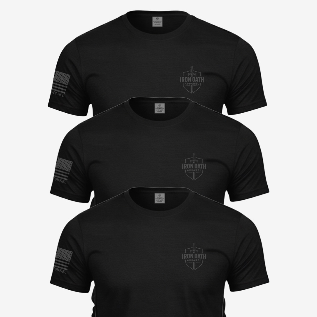 Iron Oath Logo - T Shirt 3 - Pack